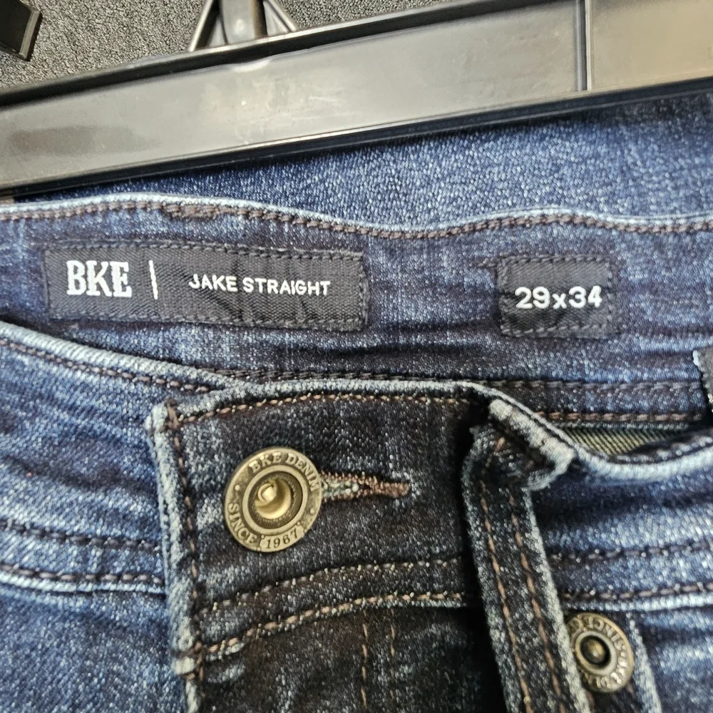 BKE Jake Straight Dark Blue Denim Jeans Size 29 X 34 - Picture 5 of 6